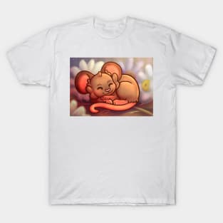 Mouse napping with daisies T-Shirt